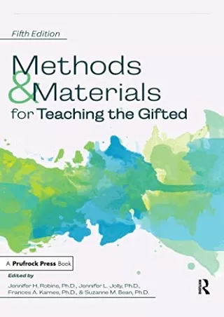 $PDF$/READ/DOWNLOAD Methods and Materials for Teaching the Gifted