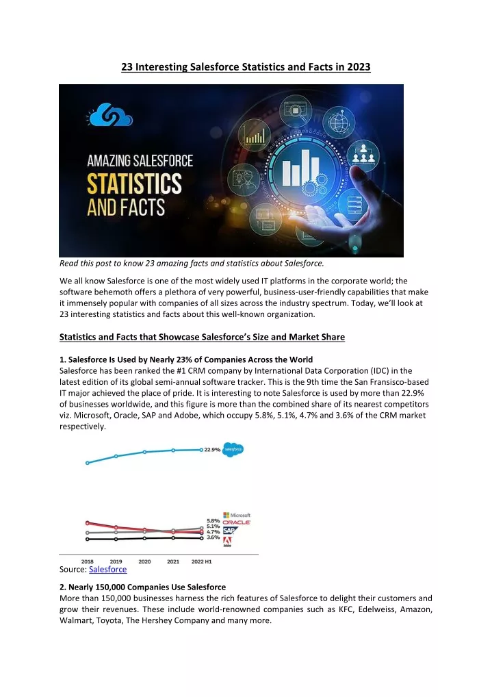 23 interesting salesforce statistics and facts