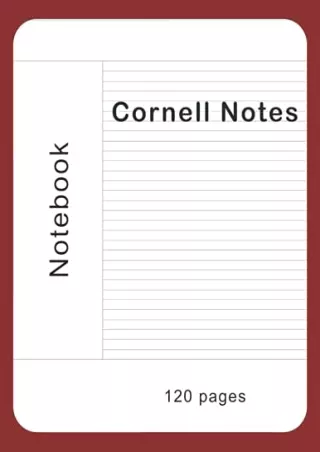 $PDF$/READ/DOWNLOAD Cornell Notes Notebook: Cornell Note Taking System – 120 pag