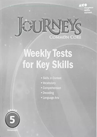 _PDF_ Houghton Mifflin Harcourt Journeys: Common Core Weekly Assessments Grade 5