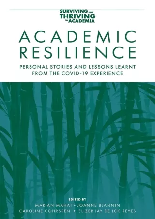 PDF/BOOK Academic Resilience: Personal Stories and Lessons Learnt from the COVID