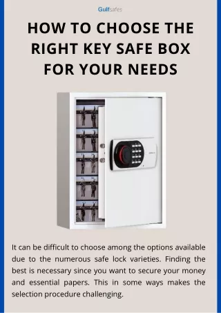 how to choose the right key safe box for your