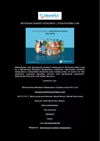 beverage market research strategymrc com