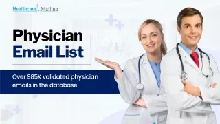 Physician Email List - 100% Privacy Compliant