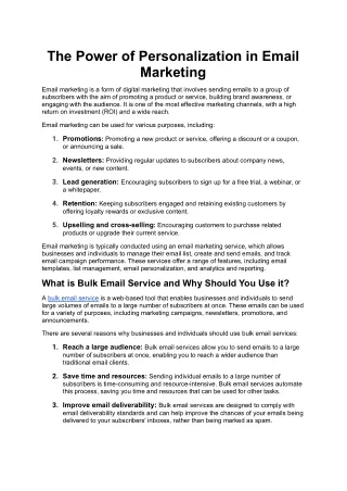 the power of personalization in email marketing