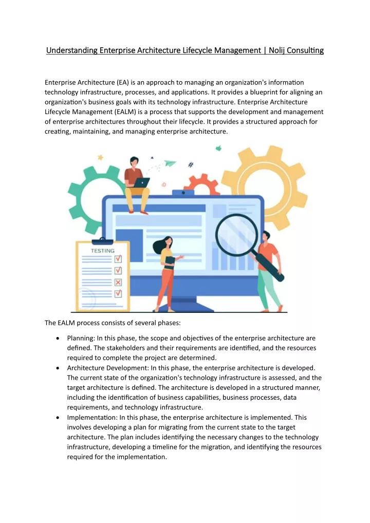 understanding enterprise architecture lifecycle