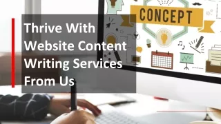 Thrive With Website Content Writing Services From Us