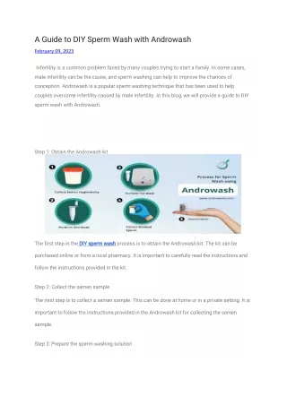 a guide to diy sperm wash with androwash