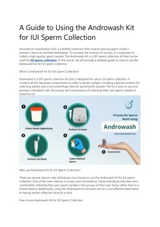 a guide to using the androwash kit for iui sperm
