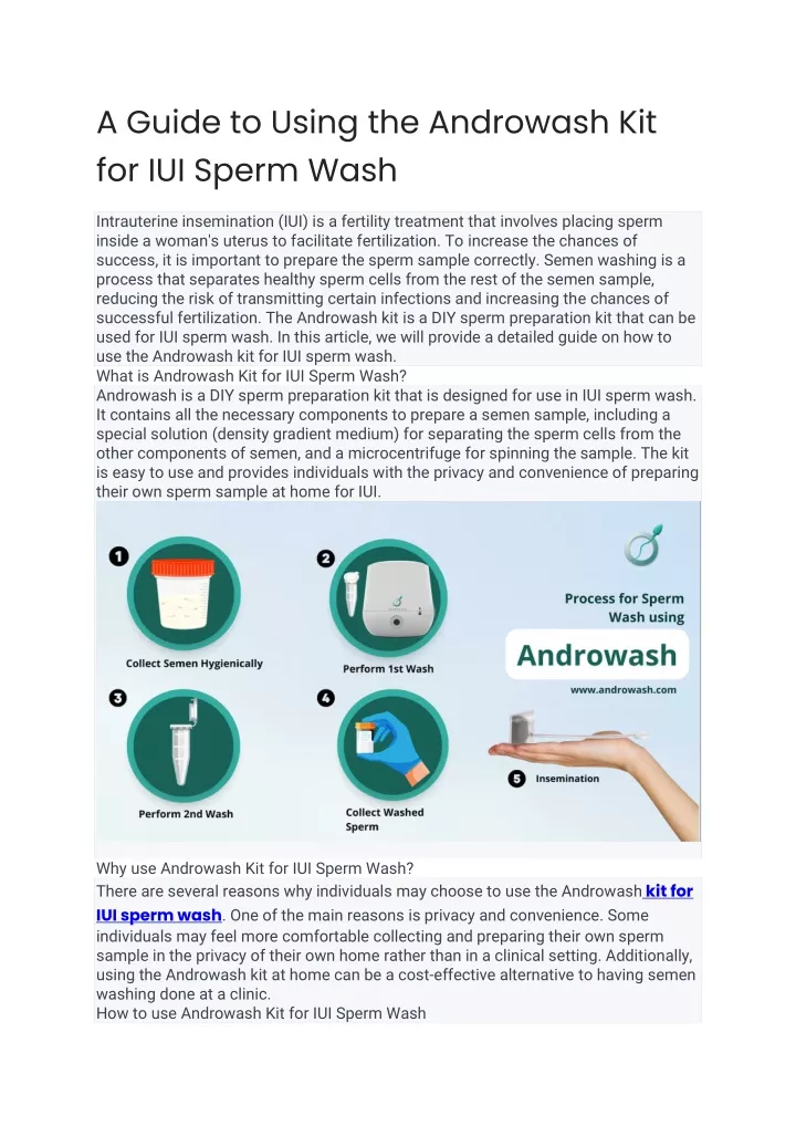 a guide to using the androwash kit for iui sperm