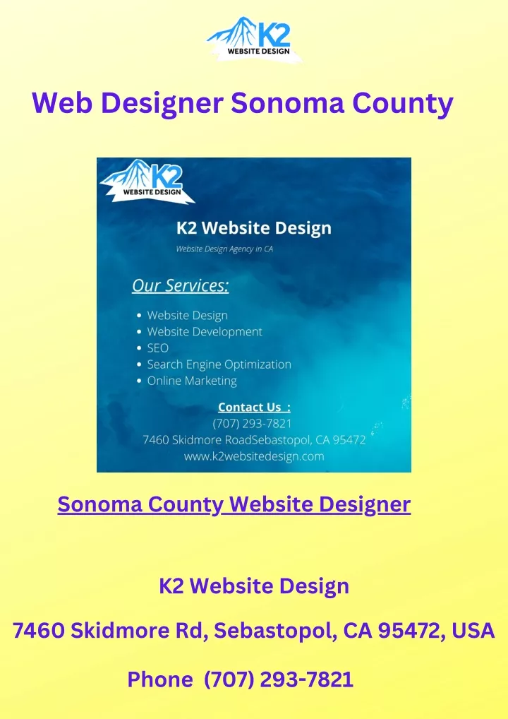 web designer sonoma county