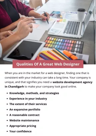 qualities of a great web designer
