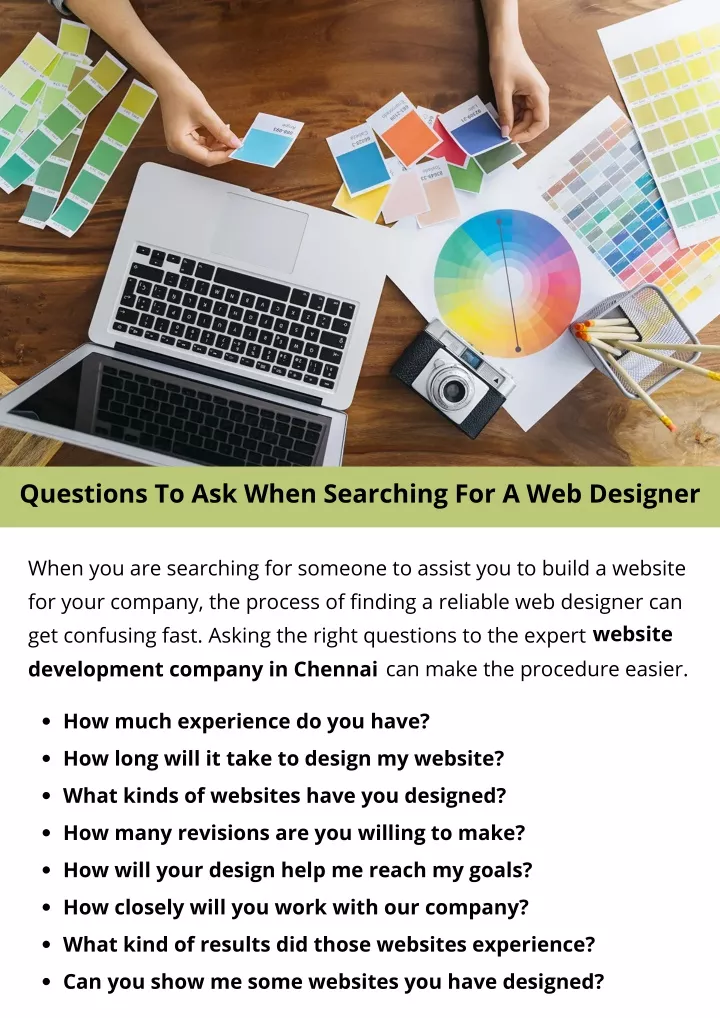 questions to ask when searching for a web designer