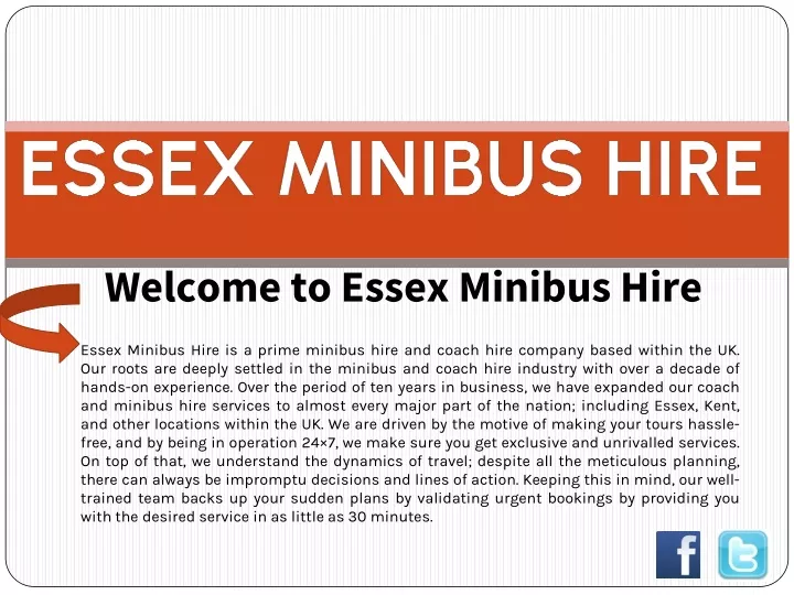 welcome to essex minibus hire