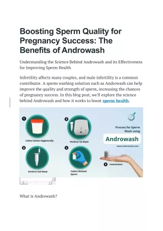 boosting sperm quality for pregnancy success