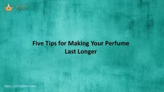 5 Tips for Making Your Perfume