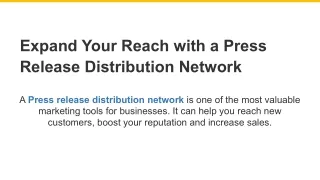 expand your reach with a press release