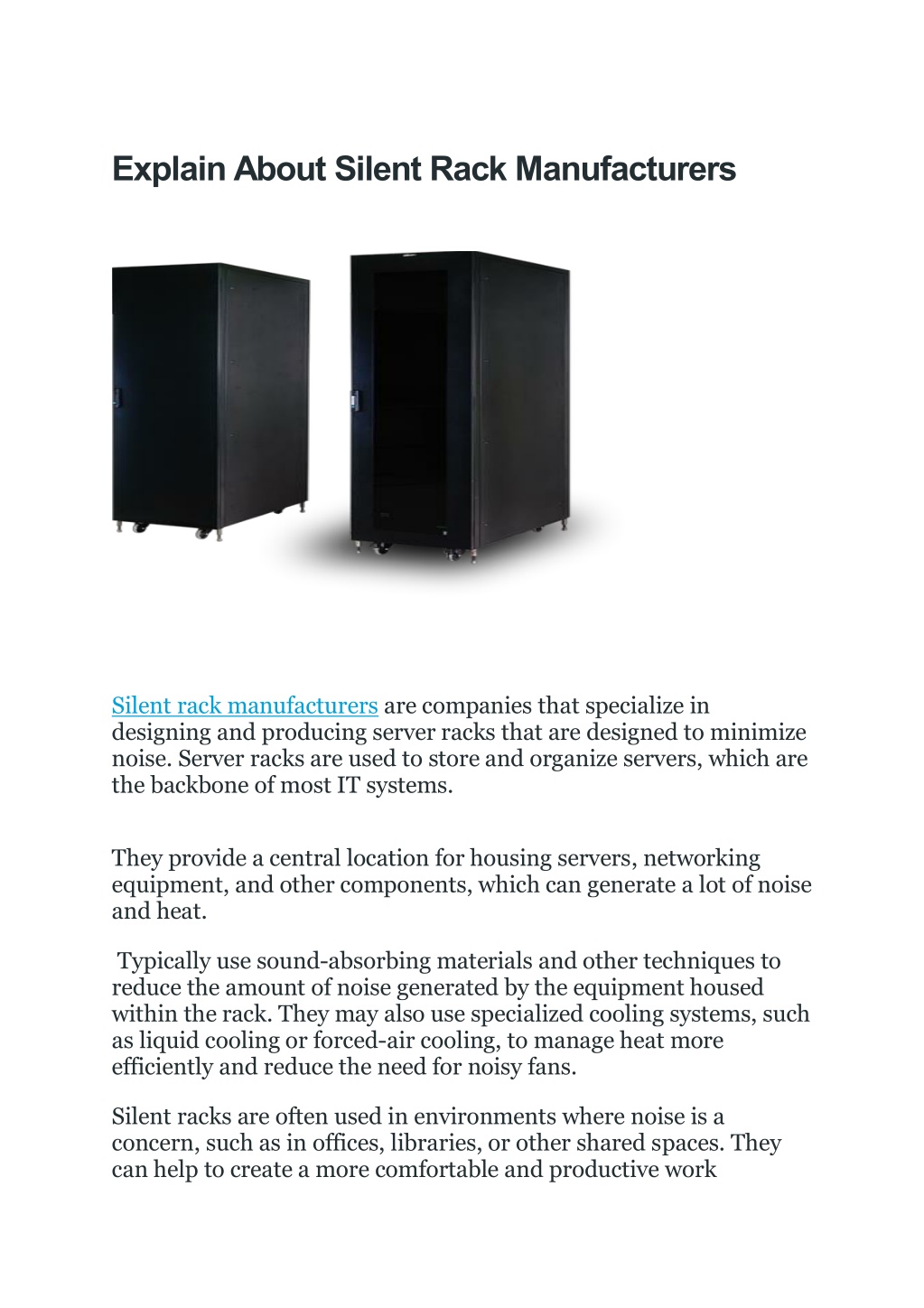 PPT - Explain about silent rack manufacturers PowerPoint Presentation ...