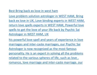 best bring back ex love in west ham love problem