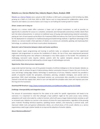 robotics as a service market size industry report