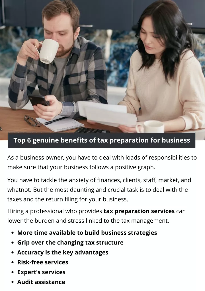 top 6 genuine benefits of tax preparation