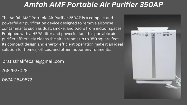 amfah amf portable air purifier 350ap