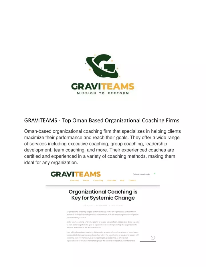 graviteams top oman based organizational coaching