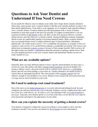 questions to ask your dentist and understand
