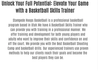 Unlock Your Full Potential: Elevate Your Game with a Basketball Skills Trainer
