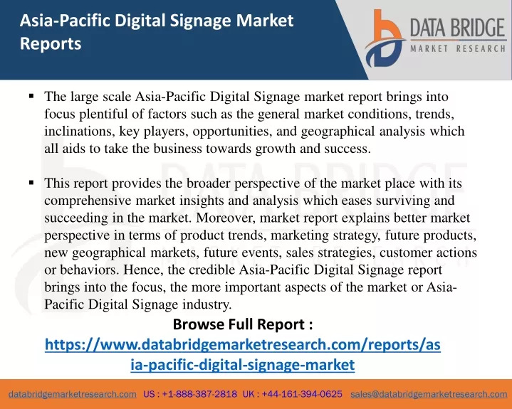 asia pacific digital signage market reports