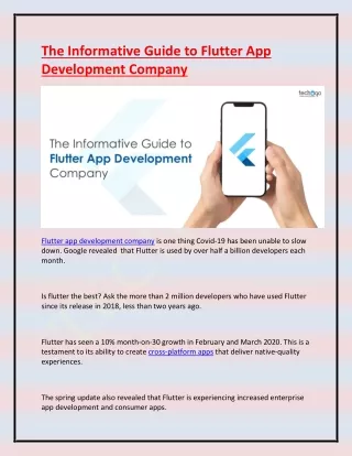 the informative guide to flutter app development