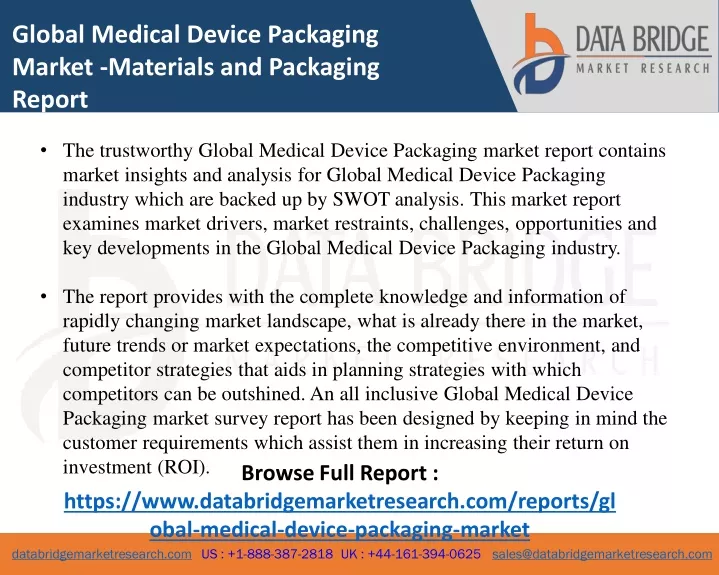 global medical device packaging market materials