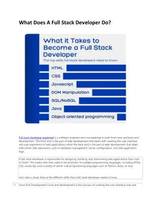 full stack developer explained