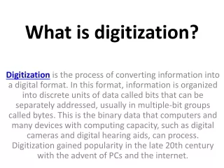 what is digitization