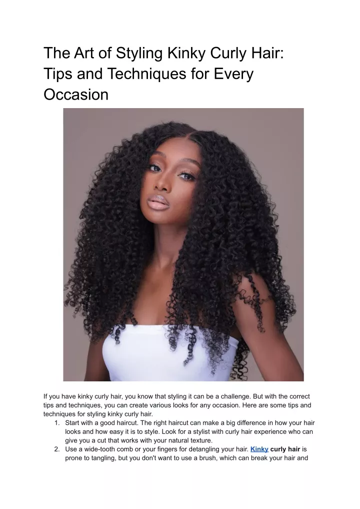 the art of styling kinky curly hair tips