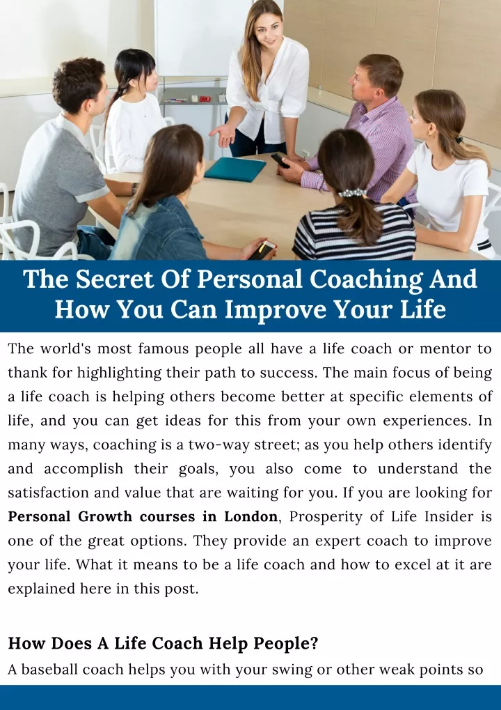 the secret of personal coaching