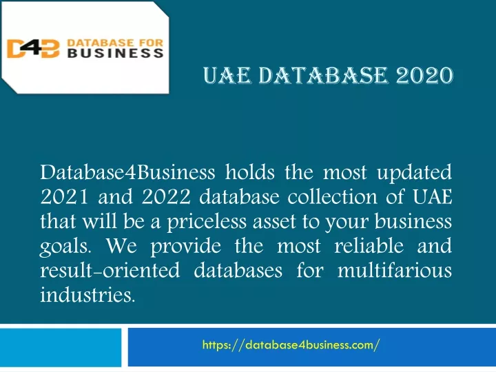 uae database 2020