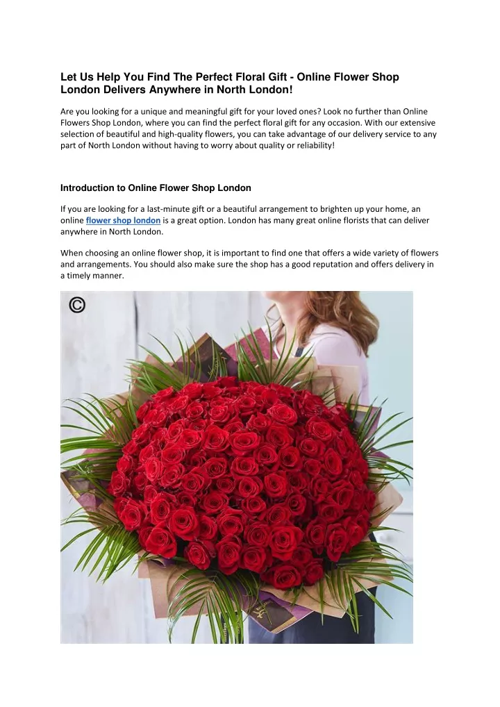 let us help you find the perfect floral gift