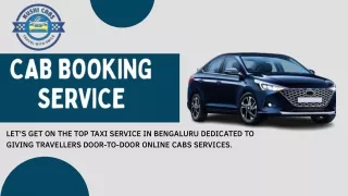 Get the Best Cab Booking Service in Bengaluru