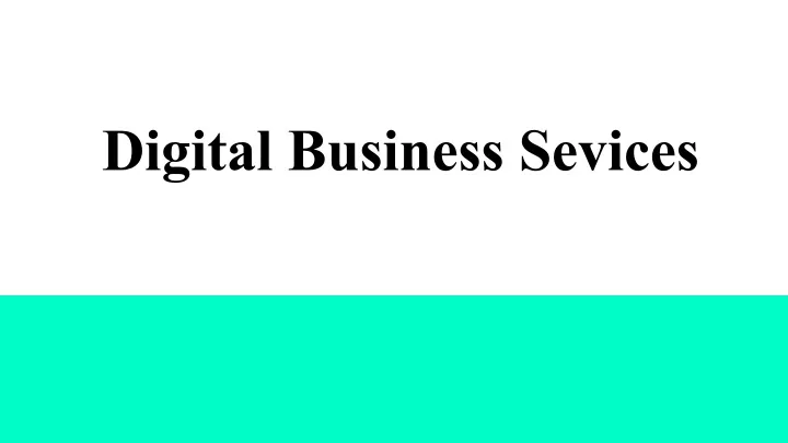 digital business sevices