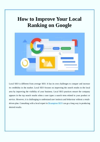 The Best Ways to Boost Local Google Ranking