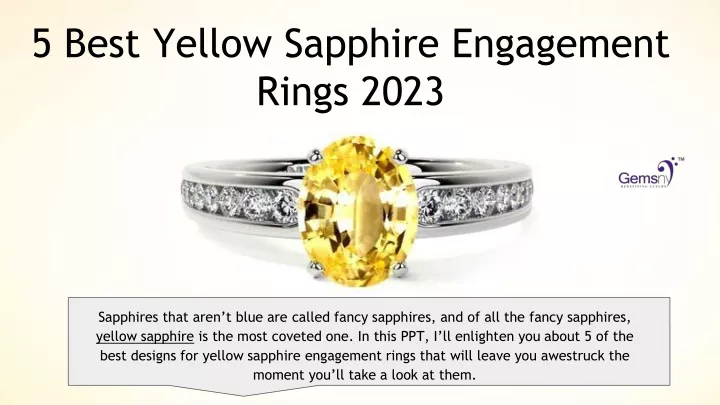5 best yellow sapphire engagement rings 2023