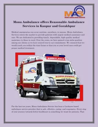 Ambulance Services In Kanpur