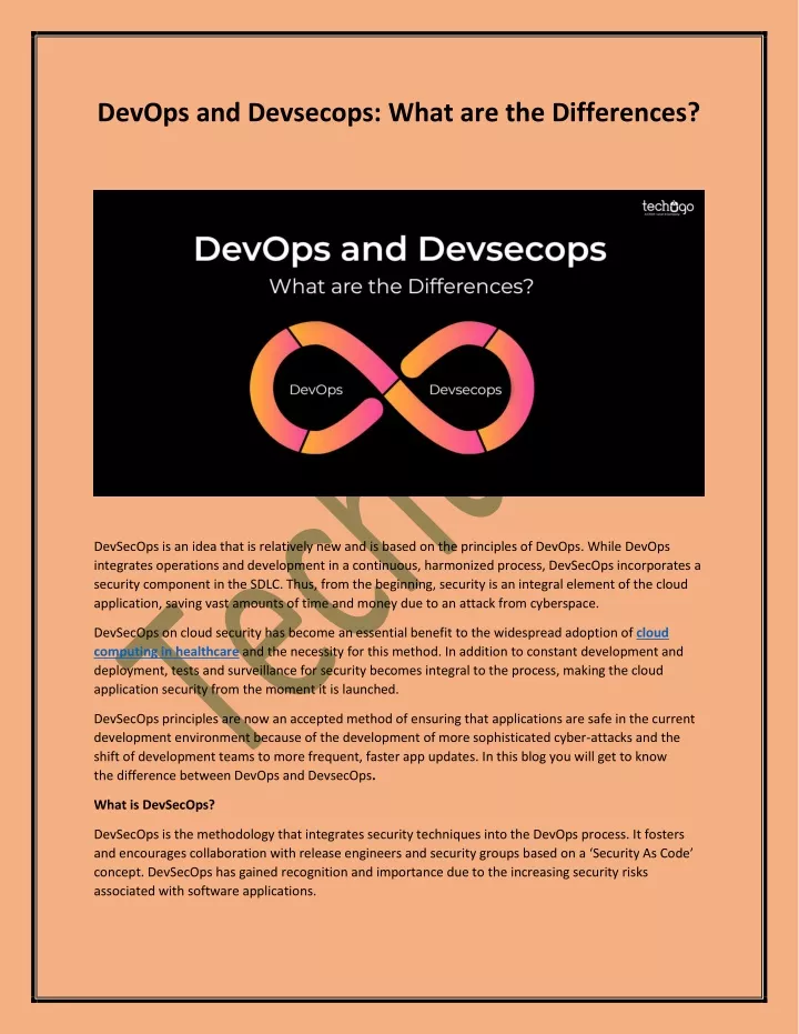 devops and devsecops what are the differences