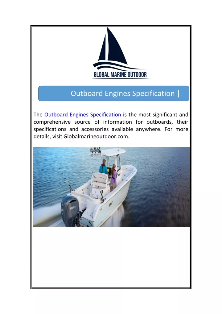 outboard engines specification
