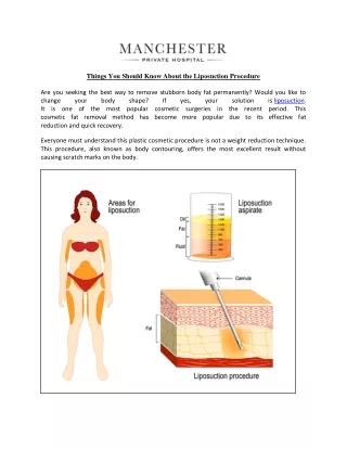 things you should know about the liposuction