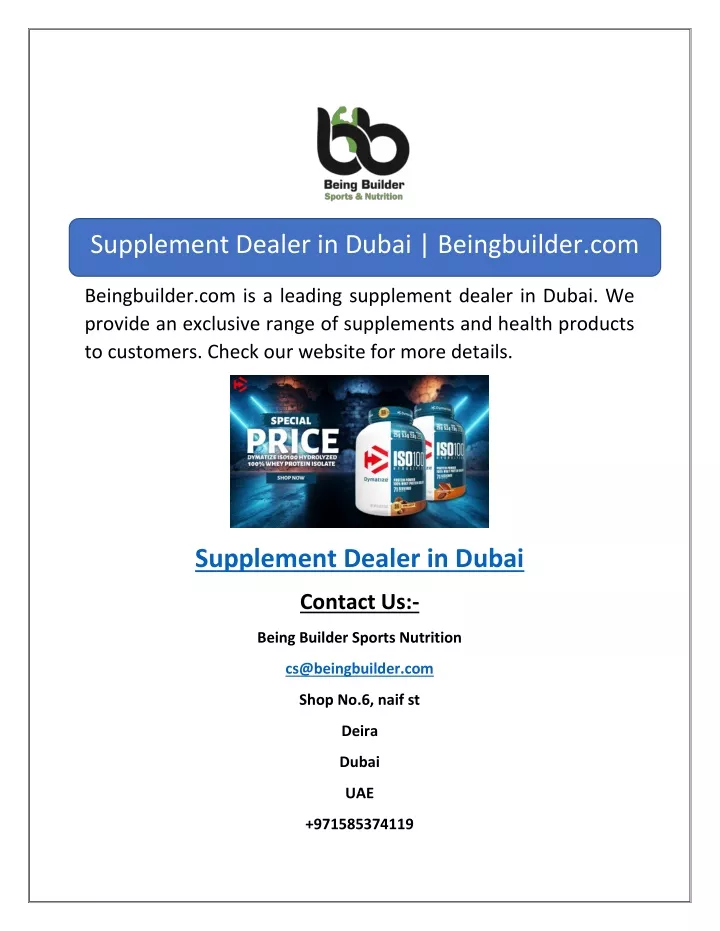 supplement dealer in dubai beingbuilder com