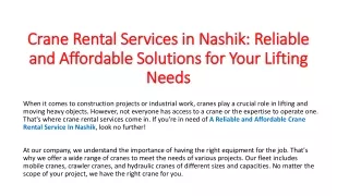 Crean Rental service