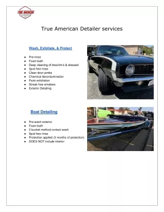 True American Detailer services