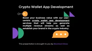 Crypto Wallet App Development - Blocktech Brew